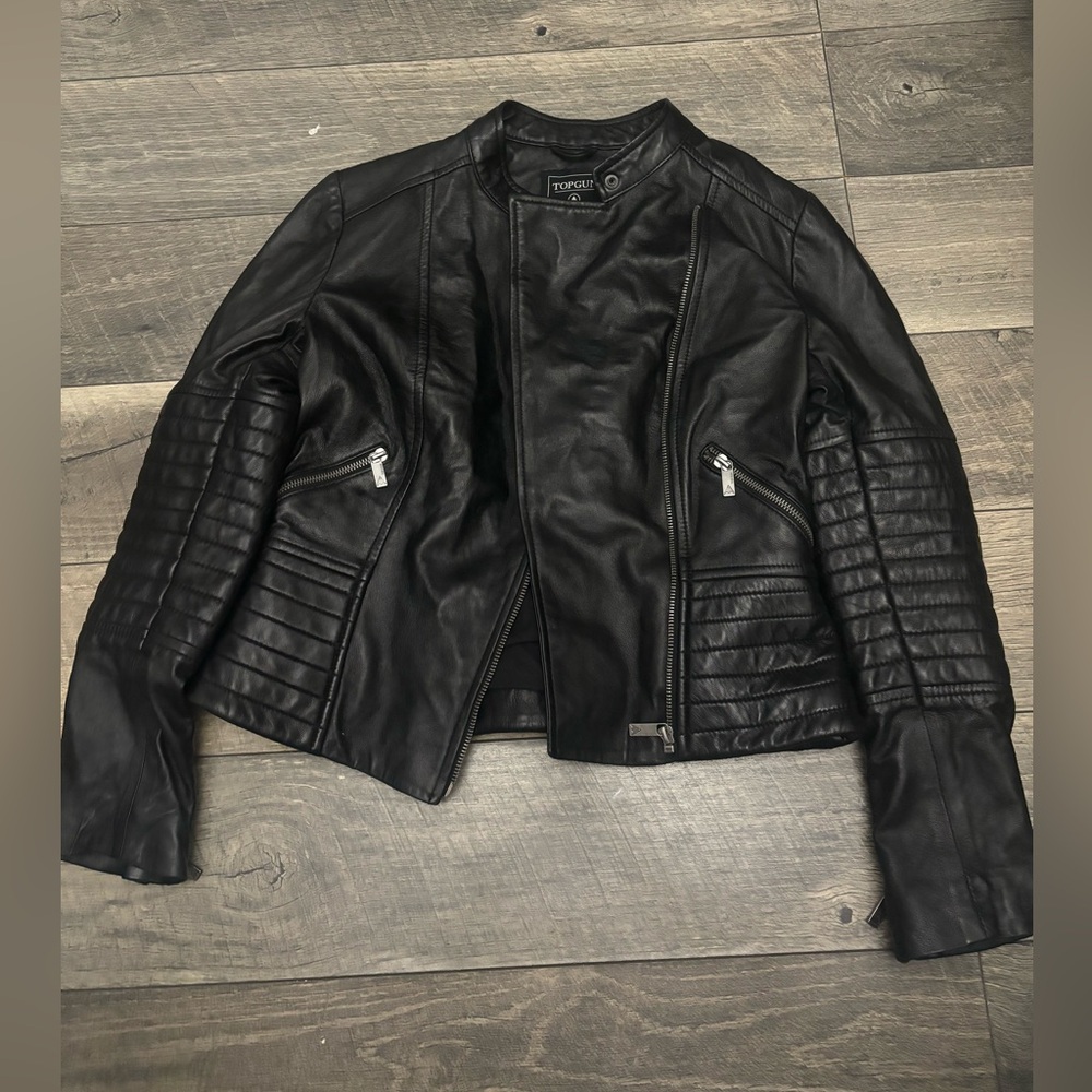 TOP GUN BLACK LEATHER JACKET